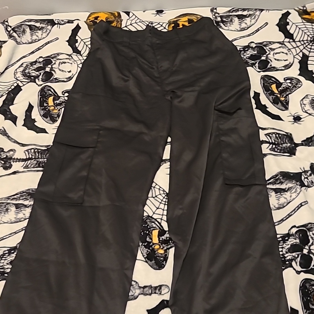 Black Polyester Pants
